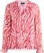 faina Blouse Sookie Zebraprint V-hals Lange Mouw Roze Polyester