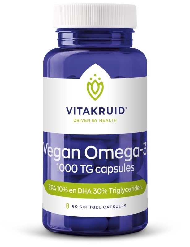 Vitakruid Vegan omega-3 1000 triglyceriden capsules 60 softgel capsules