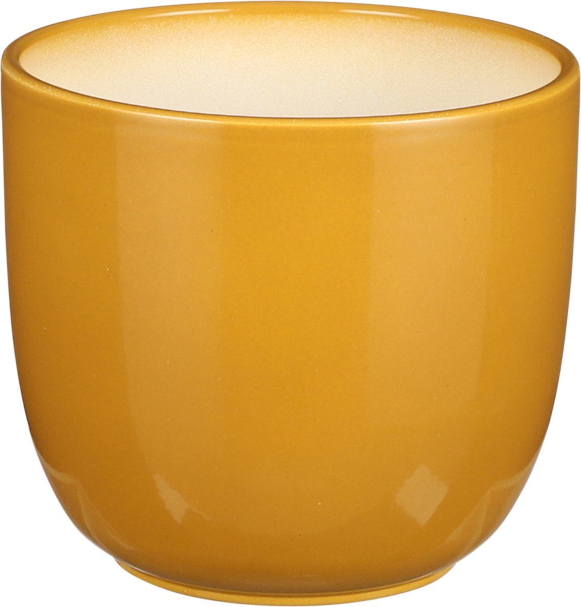 Mica Decorations Tusca Plantenpot - Okergeel - D14.5/H14 cm