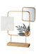 Casablanca Moderne sculptuur decoratief object van metaal - met spiegel element - kleuren: goud grijs wit - 60 x 57 cm