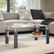 Maison Exclusive - Salontafel noir, transparent, 95x55x40 cm, avec plateau en verre