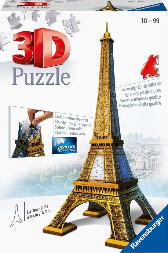 Ravensburger Eiffeltoren 3D Puzzel - 216 Stukjes - Unisex