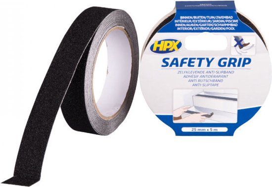 HPX Anti-slip tape - Zwart - 25mm x 5m