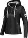 Rusty Stitches Joyce Hooded V2 Dames Motorfiets Leren Jas - Zwart/wit - Maat 38