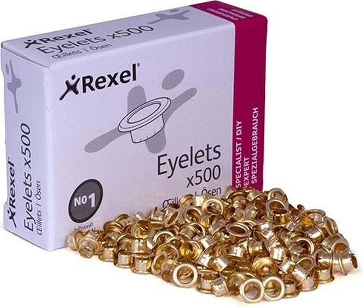 Rexel Oogjes | 500 stuks | tot 15 vel