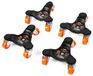 WEN DL6300 Set van 4 driewielige meubelrollers van 15,2 cm, draagvermogen 136 kg, zwart