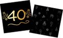 Folat Servetten Shining Glam 40 Jaar 16 Stuks 33 x 33 cm