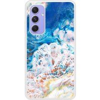 Samsung Galaxy A54 Marbre ocean Verstevigd hoesje met sublimatie bedrukking