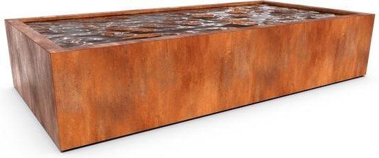 Geroba Taula Vijver 125 x 80 x 50 cm Grijs Staal