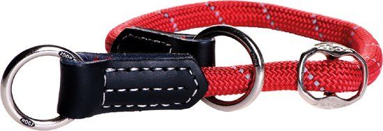 Rogz Rope sliphalsband - Maat M - Rood