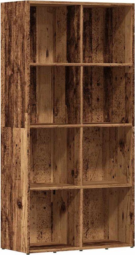 vidaXL Boekenkast 66x30x130 cm bewerkt hout oud houtkleurig