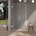 FortiFura Galeria Douchecabine - 120x80x200cm - scharnieren - deurgreep - vlak - gesatineerd veiligheidsglas - mat wit