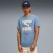 PUMA Graphic Stacked T-shirt Heren Blauw Maat M
