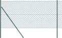 vidaXL Gaashek met grondbevestiging 1 x 25 m PVC-Coated Staal Groen