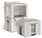 Boîtes de rangement pour vêtements, 24 litres - Organisateurs de vêtements pliables - Boîtes de rangement avec couvercle - Idéal pour le rangement de la literie - Imperméable - Avec cadre métallique