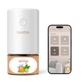 SenseFlow Smart Wi-Fi SF101S Pro aromadiffuser voor etherische oliën, watervrij, ultrasoon, 100% plantaardig, 120 dagen aroma voor thuis tot 100 m², Capri oranje