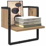 vidaXL - Wandplank - Muurmontage - Ambachtelijk - Eiken - 30 x 25 x 30 cm