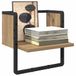 vidaXL - Wandplank - Muurmontage - Ambachtelijk - Eiken - 30 x 25 x 30 cm