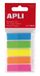 Apli 11912 - Zelfklevende indexen folie 45 x 12 mm 5 fluorescerende kleuren 25 indexen per kleur