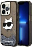 Karl Lagerfeld Glitter Choupette iPhone 14 Pro Max Hoesje Zwart