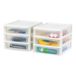 IRIS USA, Inc. 3 Desktop-Organizer Plastic Lade Kantoorbenodigdheden Bestandshouder, Wit