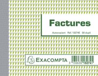 Manifold Exacompta 10x Doorschrijfpapier Facturen 10,5x13,5cm 50 zelfkopiërend papier dupli