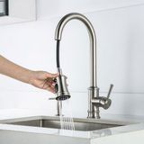 Unyqoos® Inox keukenkraan met uitschuifbare douche