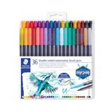 STAEDTLER 3001 Aquarel penseelstiften – 36 kleuren, 0,5–6,0 mm