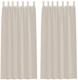 vidaXL Voile Gordijn 2 stuks Zand 260 x 140 cm Polyester