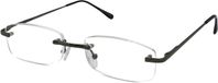 Readr. LITE Leesbril – Gun/Zwart - sterkte +3.00 - Randloos & ultralicht design - comfortabele unisex leesbril met flexveren