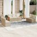 Maison Exclusive - Ensemble de meubles de jardin 7 pièces avec canapé et coussins, beige, en polyrotin
