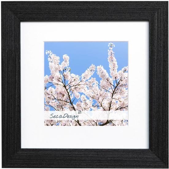 SecaDesign Fino Fotolijst Hout - Fotomaat 30x30 / 20x20 cm - Zwart / Antraciet
