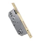 IFAM W500.40CHL insteekslot, vierkante voorkant, messing afwerking, ingang 40 mm, deurslot binnen en buiten, deurklink, cilinder en schild inbegrepen, veiligheid, anti-slot