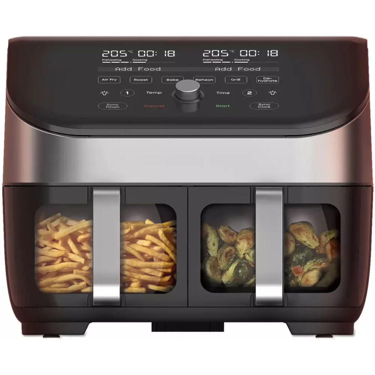 Instant Pot Instant Vortex Plus Dual ClearCook RVS 7,6 liter (8 Qt) Airfryer - 6-in-1