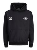 JACK&JONES JCOCREST PRINT SWEAT HOOD Heren Zwart XXL