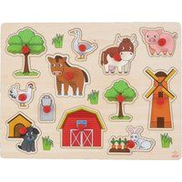Top1Toys Boerderij knopjespuzzel 30x22 cm