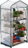 Bramble – Tuinkassen - 3 lagen - Miniserre - Met versterkte buitenhoes - Gemaakt van PE - Draagbare tuinserre - Stalen heavy duty frame - Drie grote planken - H125cm x B69cm x D49cm
