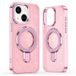 Apple Coque hybride pailletée iPhone 15 avec Kickstand - Compatible MagSafe - Rose