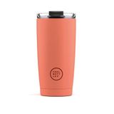 Cool Bottles Thermosbeker 550 ml - RVS Tumbler Beker - 5u warm / 10u koud - Lekvrije Koffiebeker - BPA-vrij - Pastel Coral