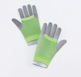 Merkloos / Sans marque Carnaval verkleed korte visnet handschoenen - groen - voor volwassenen