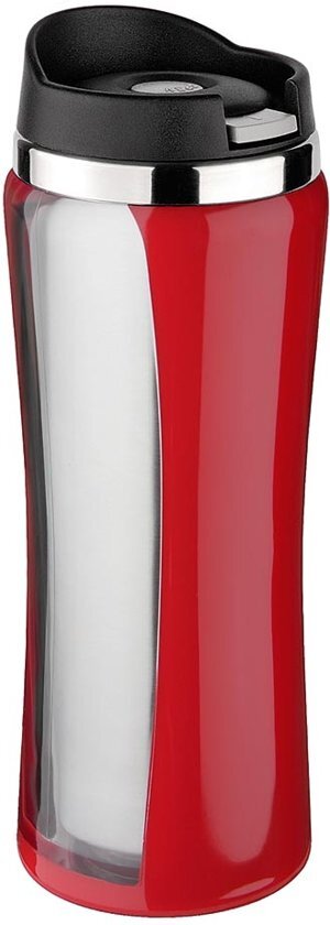 Isosteel RVS Drinkbeker Colorline 0.4 liter rood