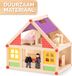 Marionette Wooden Toys Maison de poupée en bois incl. Meubles et Poupées 11 pièces