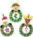 Bol Noël Couronne de houx et de baies - 3 pièces - plastique - vert