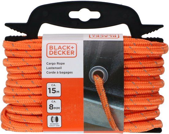 BLACK+DECKER Spanband 15 Meter - Oranje/Zwart