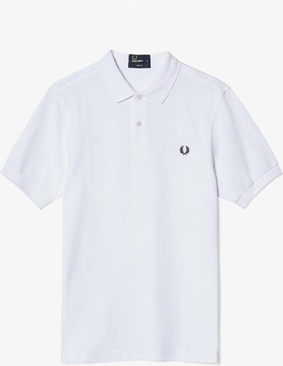 Fred Perry Slim Fit Shirt Piqu - Sportpolo - Heren - Maat M - Wit - M600-100