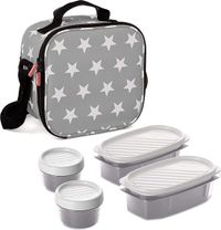 Tatay Urban Food Casual Koeltas Met 4 Luchtdichte Deksels, 3 L, Grijs, 22,5 x 10 x 22 Cm