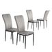 BAÏTA Stoelen Poppy fluweel, lichtgrijs, 4 stuks