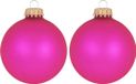 Krebs Kerstballen - bubbelgum roze - 16x - glas - 7 cm - mat