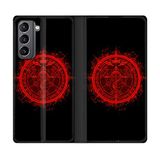 Beschermhoes Samsung Galaxy S21 Plus Beschermhoes van leer, Manga Fullmetal Alchemist Logo