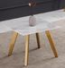 DKD Home Decor Bijzettafel Keramisch Wit Metaal 60 x 60 x 48 cm